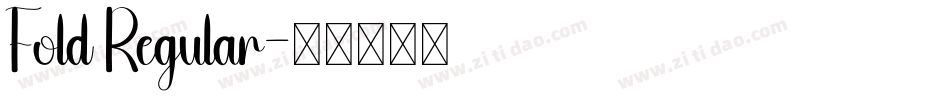 Fold Regular字体转换